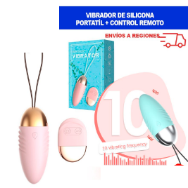 Vibrador de Silicona Portátil + Control Remoto